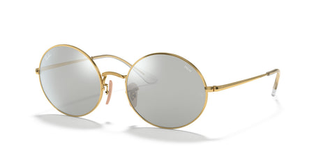 RB 1970 Ray-Ban Oval Gold / Dark Grey/Blue Photochromic Mirror 54 54 / Crystal / Metal / Metal