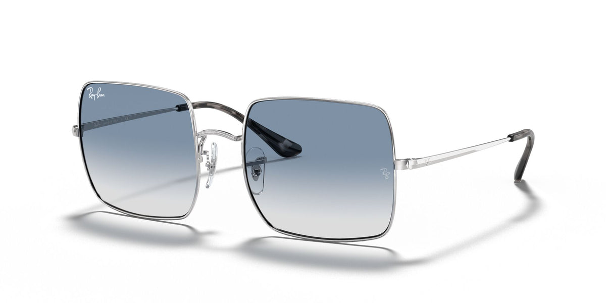 Ray-Ban Square 0RB1971 91493F 54 Silver/ Light Blue Gradient 54 / Crystal / Metal / Metal