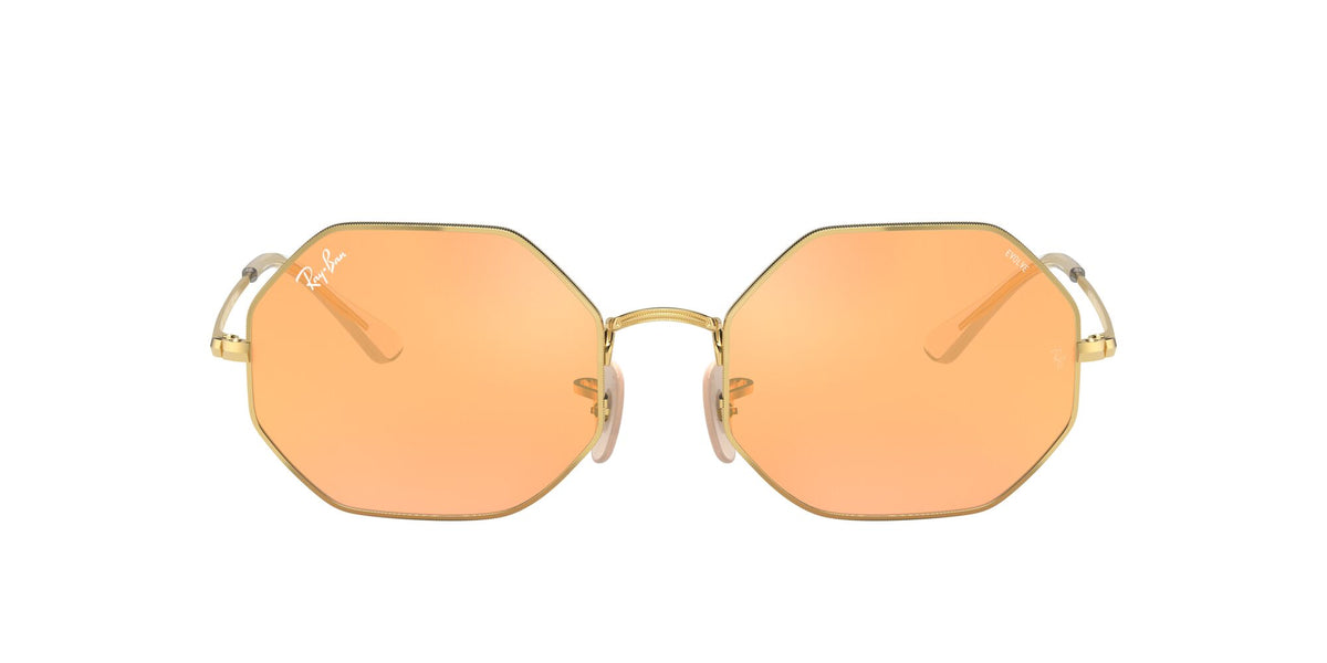 Ray-Ban Octagon 0RB1972 001/B4 54 Gold/ Photo Orange Mirror Gold