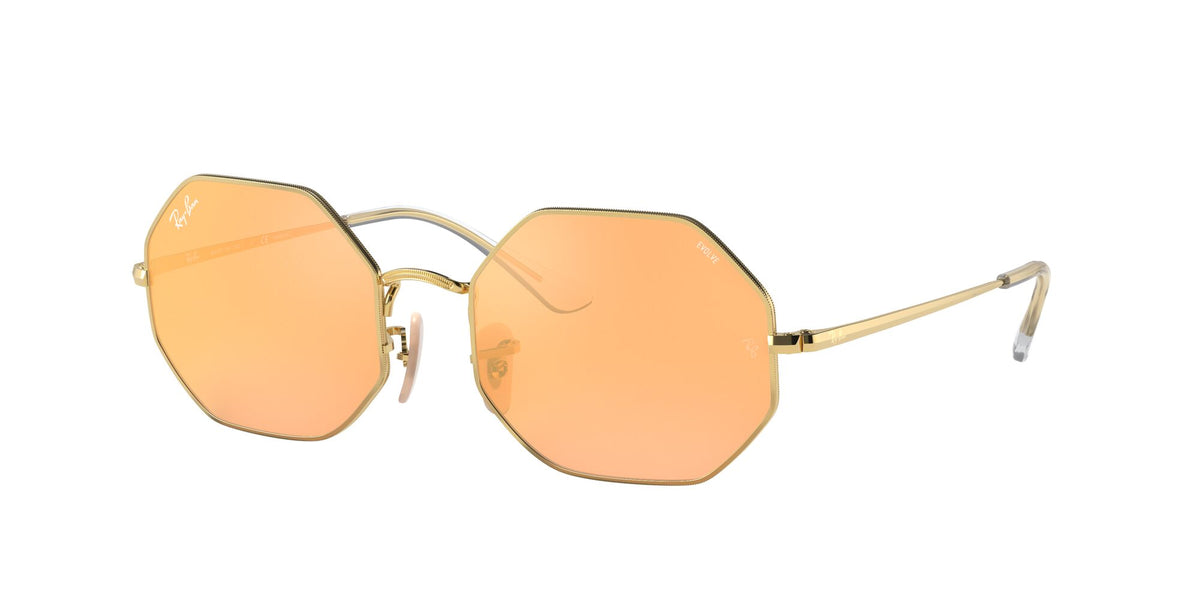 Ray-Ban Octagon 0RB1972 001/B4 54 Gold/ Photo Orange Mirror Gold