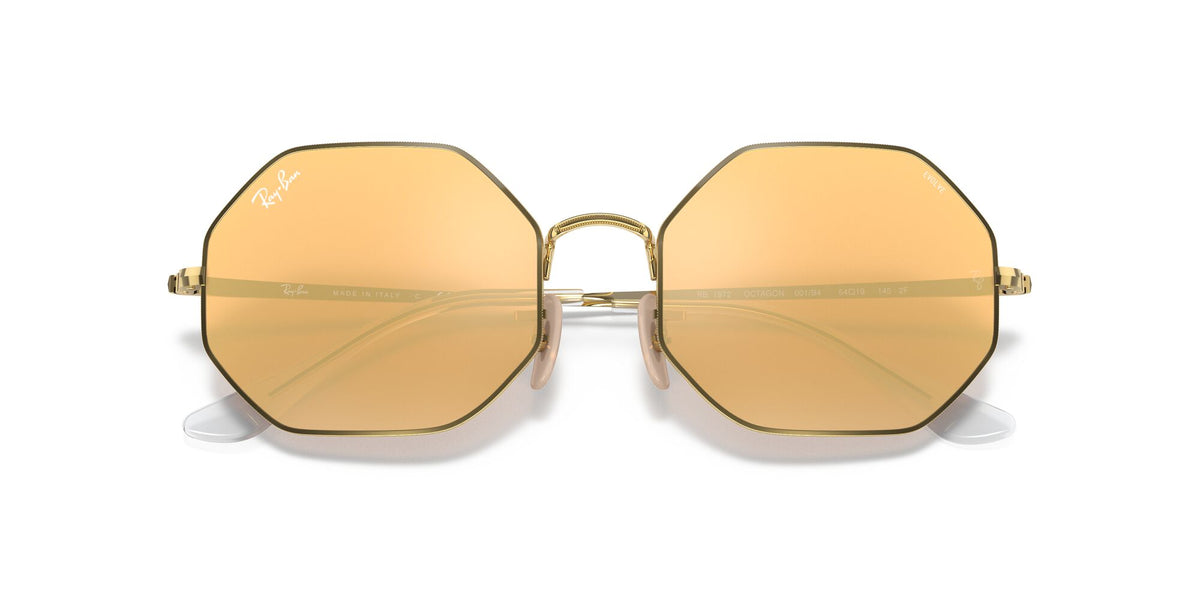 Ray-Ban Octagon 0RB1972 001/B4 54 Gold/ Photo Orange Mirror Gold