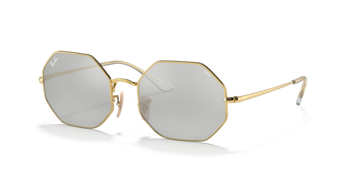 RB 1972 Ray-Ban Octagon Gold / Photo Grey Mirror Grey 54 54 / Crystal / Metal / Metal