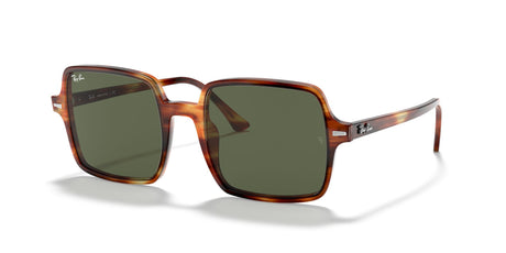 RB 1973 Ray-Ban Square Ii Striped Havana / Green Classic G-15 53 53 / Crystal / Acetate / Acetate