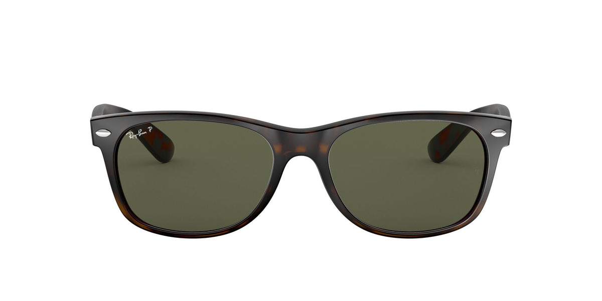 Ray-Ban New Wayfarer 0RB2132 902/58 55 Tortoise/ Green - Blue Star Eyewear