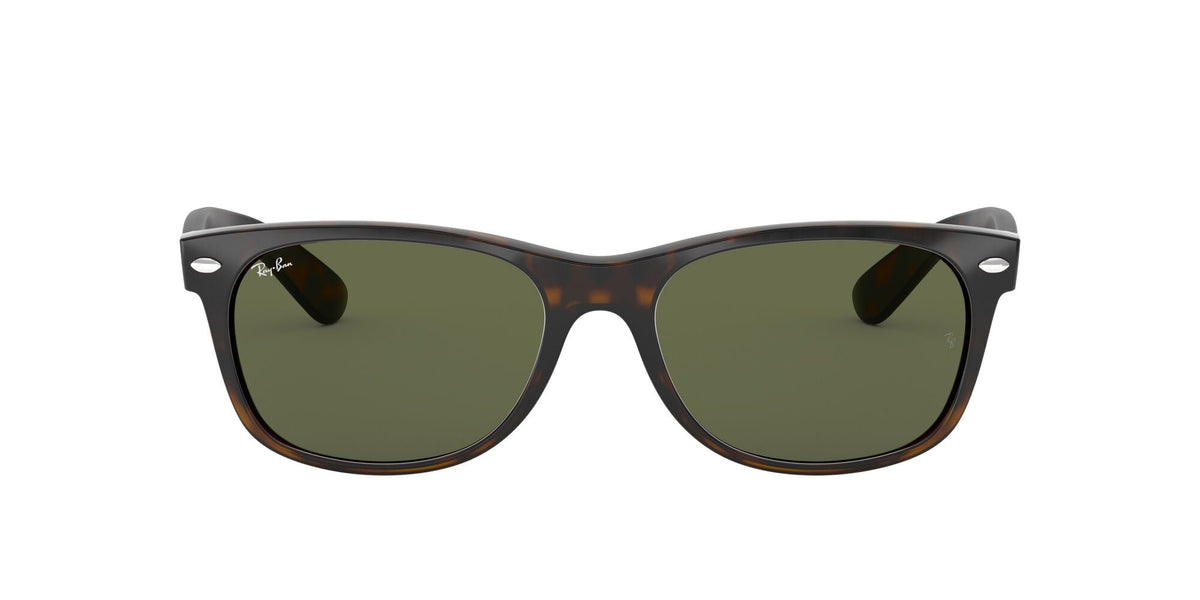 Ray-Ban New Wayfarer 0RB2132 902L 55 Tortoise/ Green - Blue Star Eyewear