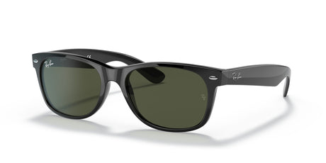 Ray-Ban New Wayfarer Low Bridge Fit 0RB2132F 901L 55 Black/ Green Classic G-15 55 / Crystal / Nylon / Nylon