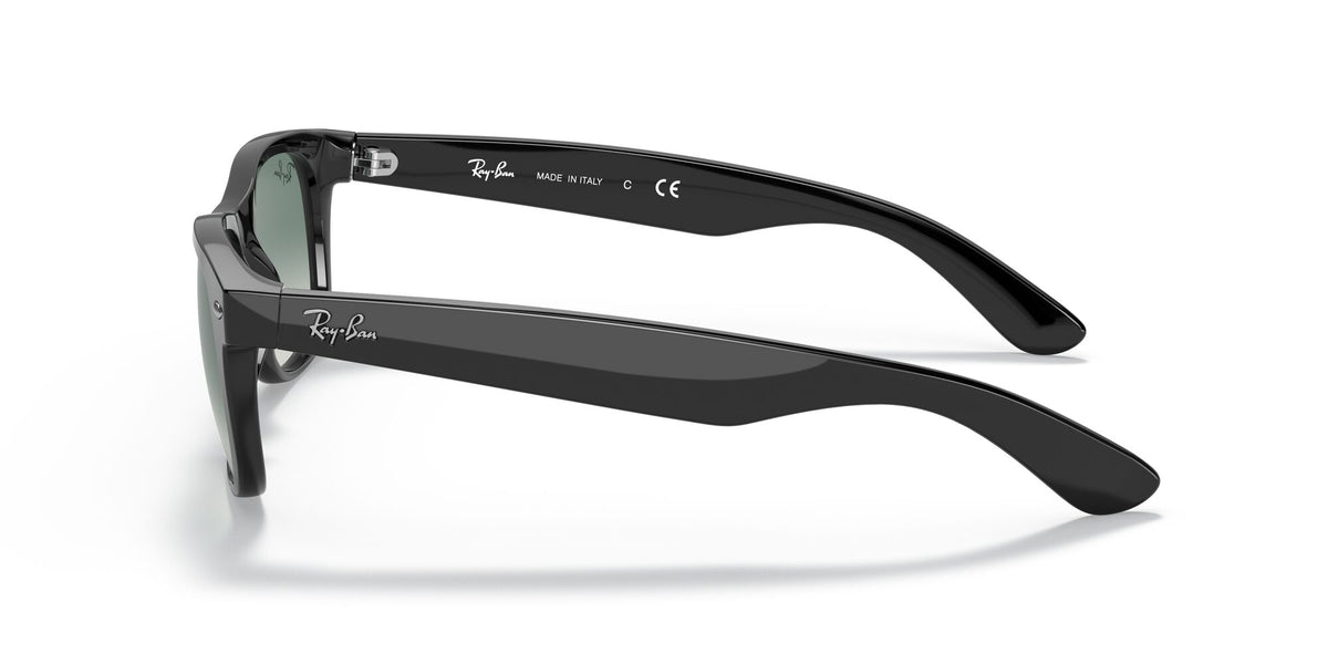 RB 2132F Ray-Ban New Wayfarer Low Bridge Fit Black / Green Gradient 55 55 / Crystal / Nylon / Nylon