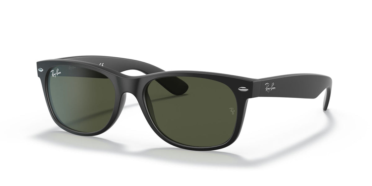 Ray-Ban New Wayfarer 0RB2132 622 58 Matte Black/ Green