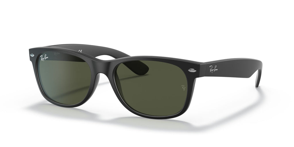 Ray-Ban New Wayfarer 0RB2132 622 58 Matte Black/ Green