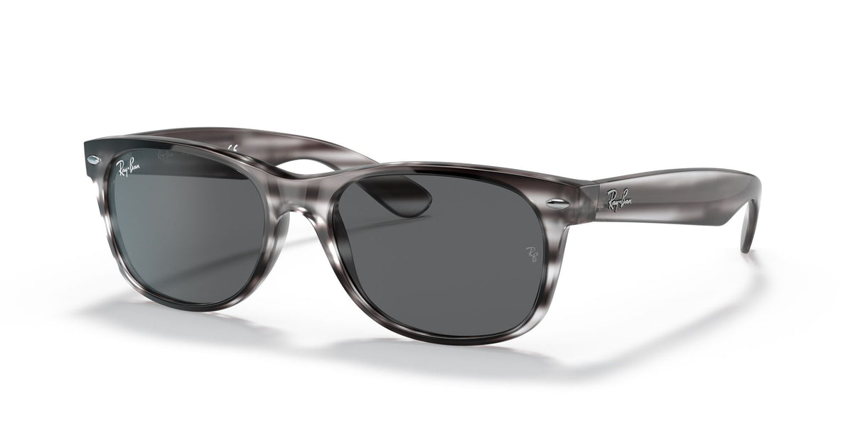 Ray-Ban New Wayfarer 0RB2132 6430B1 55 Striped Grey/ Dark Grey 55 / Crystal / Nylon / Nylon