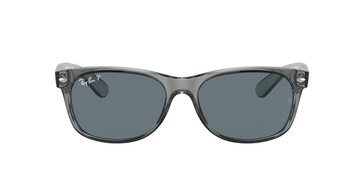 Ray-Ban New Wayfarer 0RB2132 64503R 55 Transparent Grey/ Dark Blue - Blue Star Eyewear