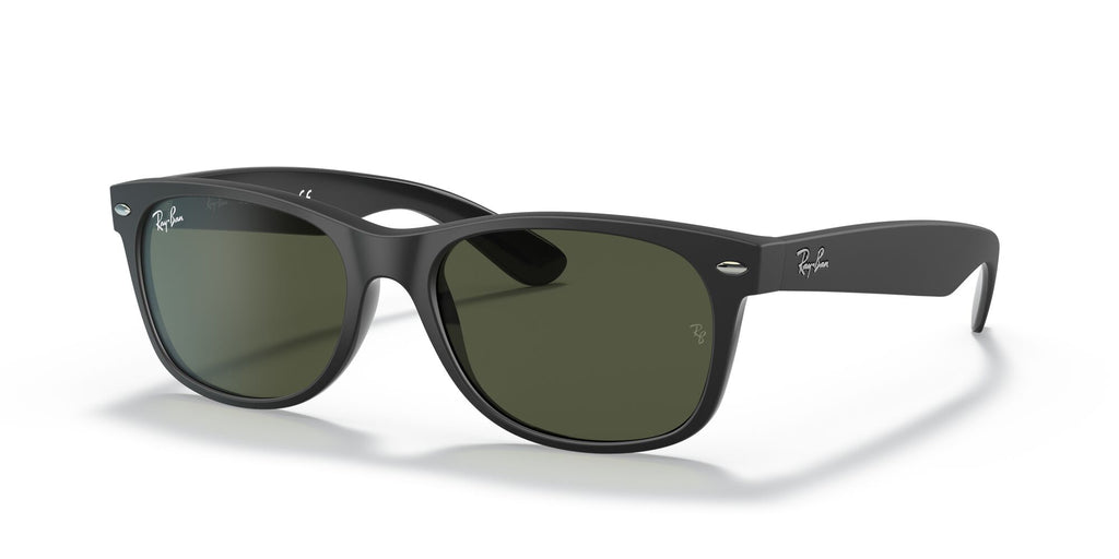 Ray-Ban New Wayfarer 0RB2132 646231 55 Black/ Green 55 / Crystal / Nylon / Nylon