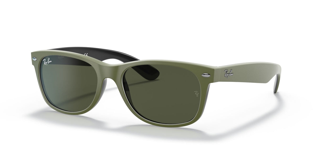 Ray-Ban New Wayfarer 0RB2132 646531 55 Green/ Green 55 / Crystal / Nylon / Nylon