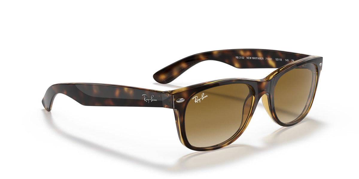 Ray-Ban New Wayfarer 0RB2132 710/51 52 Light Havana/ Light Brown Gradient 52 / Crystal / Nylon / Nylon
