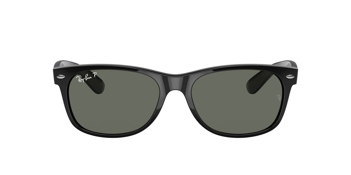 Ray-Ban New Wayfarer 0RB2132 901 52 Black/ Green - Blue Star Eyewear