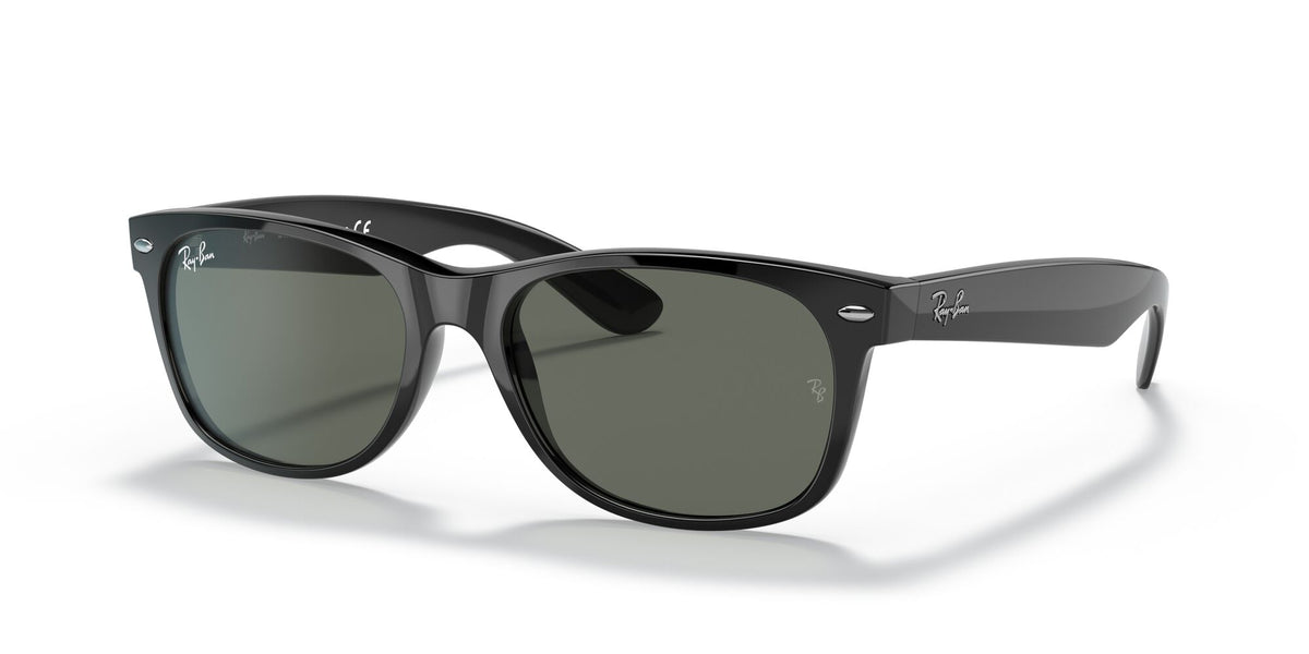 Ray-Ban New Wayfarer 0RB2132 901 52 Black/ Green 52 / Crystal / Nylon / Nylon
