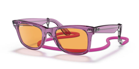 Ray-Ban Wayfarer 0RB2140 661313 50 Transparent Violet/ Orange