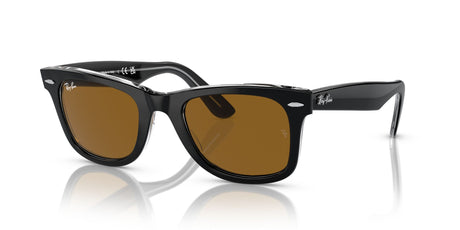 Ray-Ban Wayfarer 0RB2140F 129433 52 Black On Transparent/ Brown