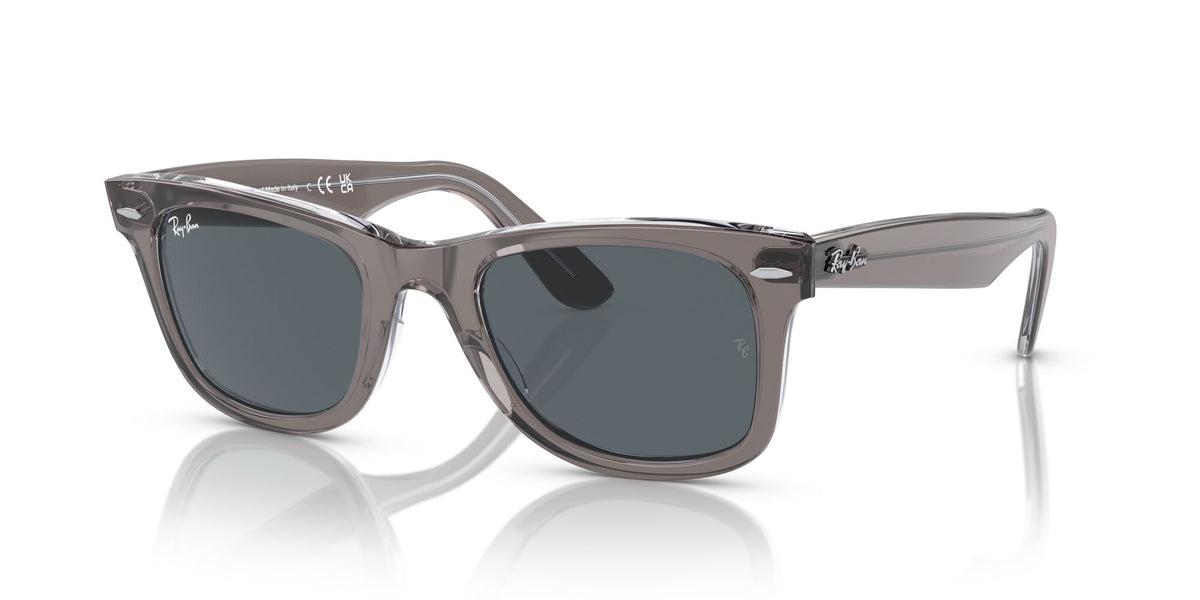 Ray-Ban Wayfarer 0RB2140F 1355R5 52 Grey On Transparent/ Blue
