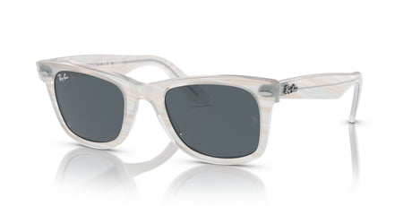 Ray-Ban Wayfarer 0RB2140F 1407R5 52 Photo Striped Light Blue/ Blue