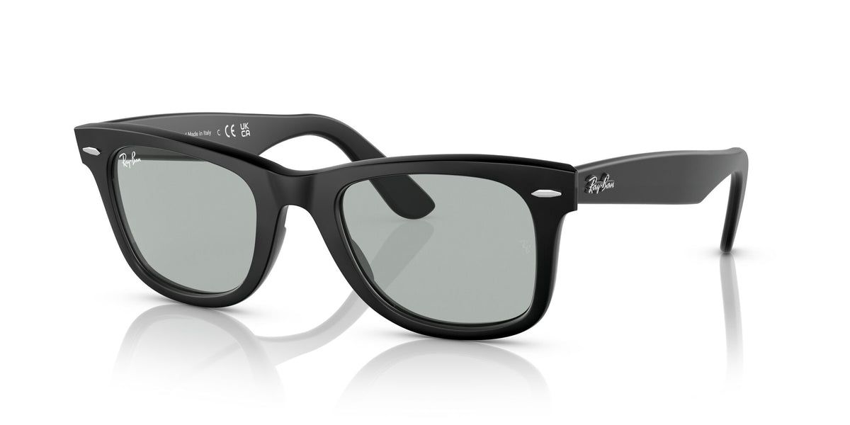 Ray-Ban Wayfarer 0RB2140F 601SR5 52 Black/ Light Grey