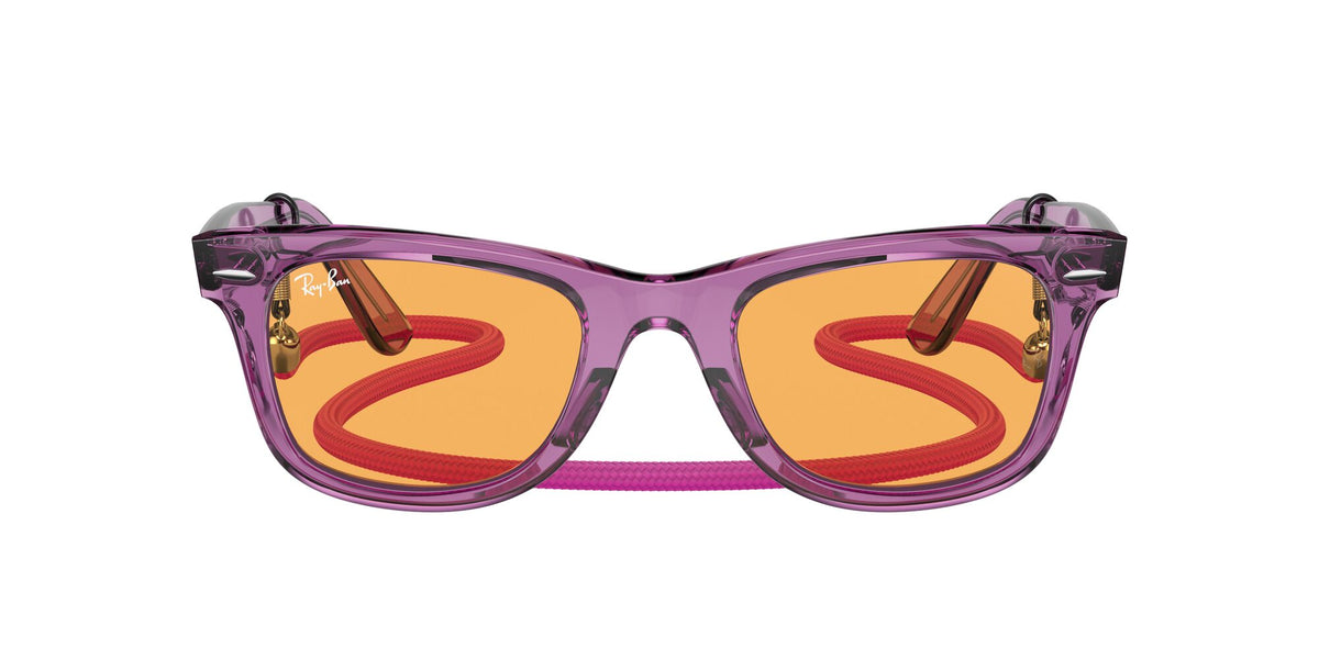 Ray-Ban 0RB2140F66131352 Transparent Violet /Orange