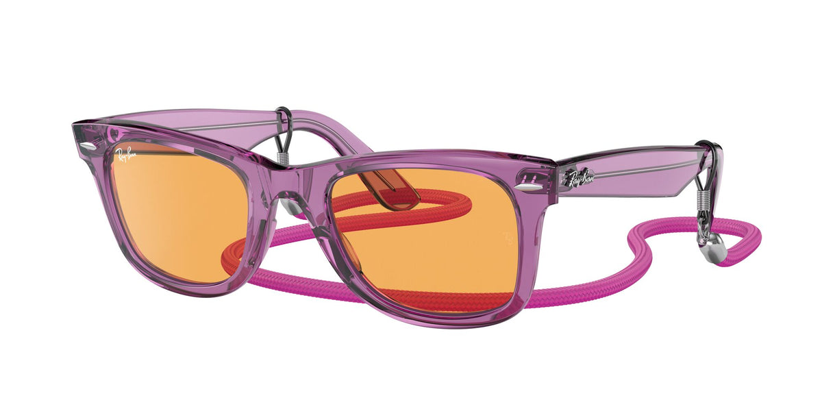 Ray-Ban 0RB2140F66131352 Transparent Violet /Orange