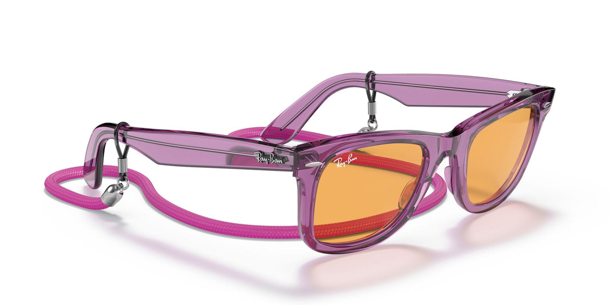 Ray-Ban 0RB2140F66131352 Transparent Violet /Orange