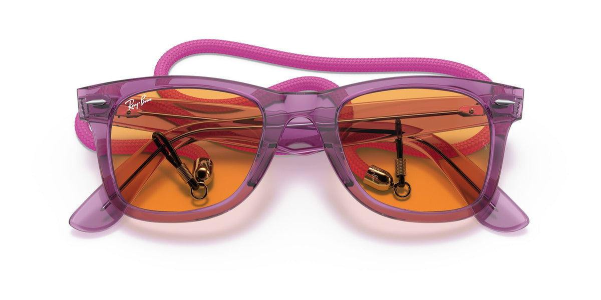 Ray-Ban 0RB2140F66131352 Transparent Violet /Orange