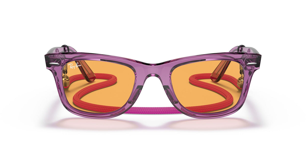 Ray-Ban 0RB2140F66131352 Transparent Violet /Orange