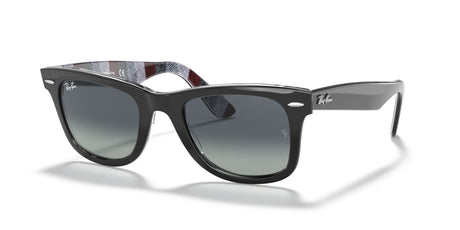 Ray-Ban Wayfarer 0RB2140 13183A 54 Black/ Light Grey Gradient Blue 54 / Crystal / Acetate / Acetate
