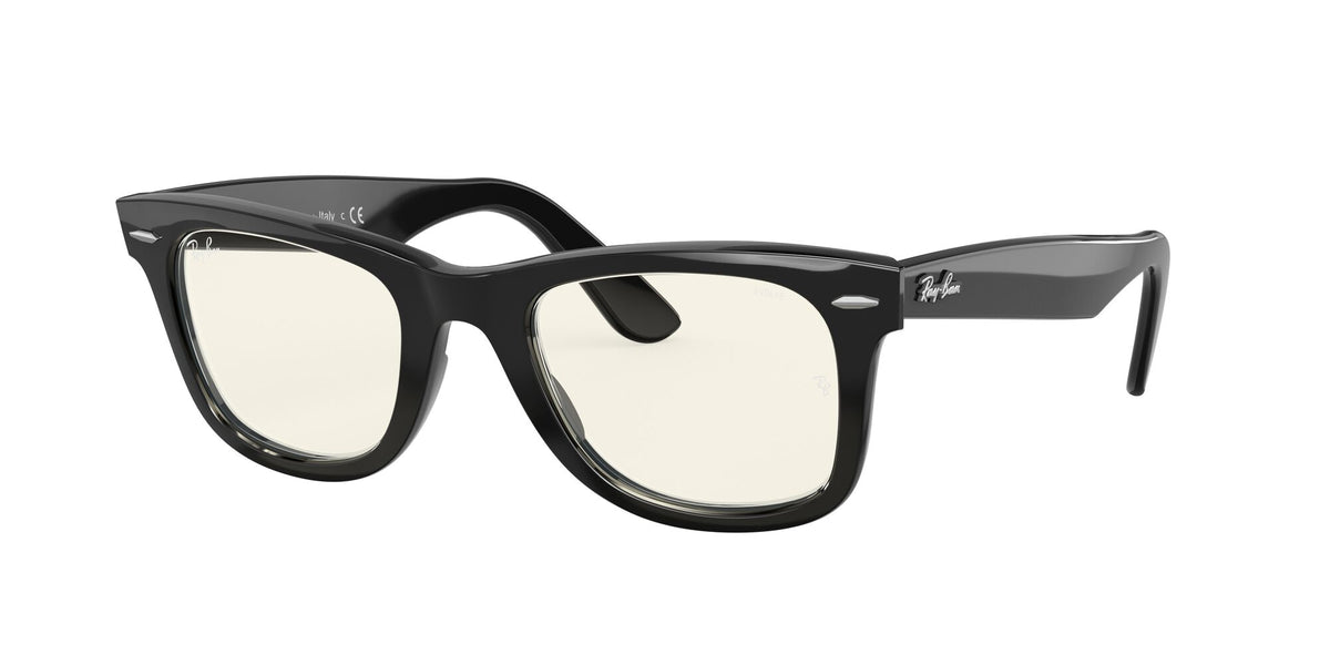 Ray-Ban Wayfarer 0RB2140 901/5F 54 Black/ Clear Grey