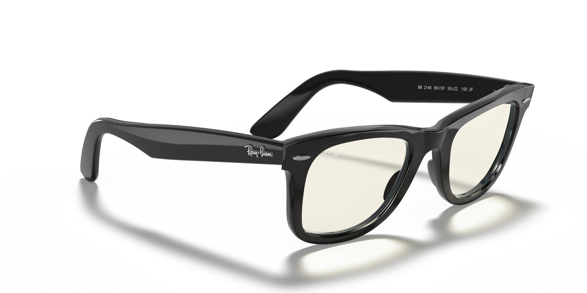 Ray-Ban Wayfarer 0RB2140 901/5F 54 Black/ Clear Grey