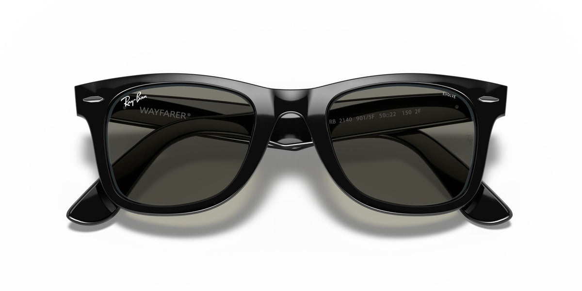 Ray-Ban Wayfarer 0RB2140 901/5F 54 Black/ Clear Grey