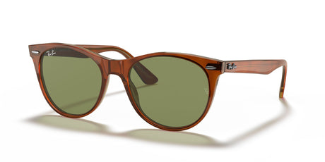 RB 2185F Ray-Ban Wayfarer Ii Havana On Transparent Beige / Light Green Classic 55 55 / Crystal / Acetate / Acetate