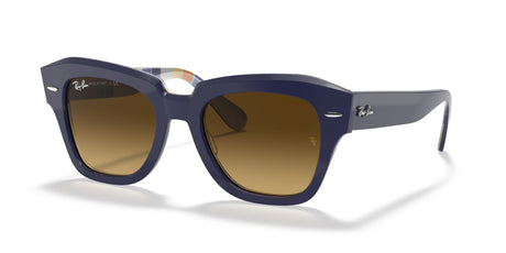 RB 2186 Ray-Ban State Street Blue / Light Brown 49 49 / Crystal / Acetate / Acetate