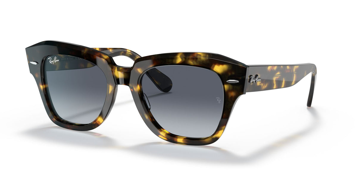 Ray-Ban State Street 0RB2186 133286 49 Yellow Havana/ Blue Gradient Grey 49 / Crystal / Acetate / Acetate