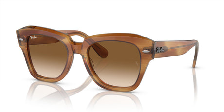Ray-Ban State Street 0RB2186 140351 49 Striped Brown/ Clear & Brown