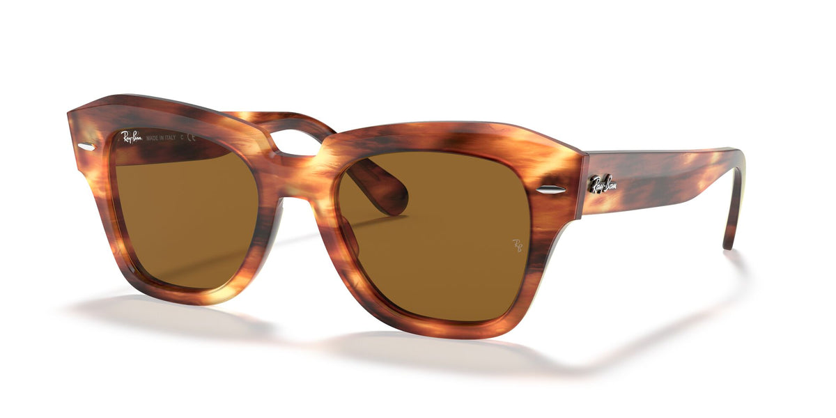 RB 2186 Ray-Ban State Street Striped Havana / Brown 49 49 / Crystal / Acetate / Acetate