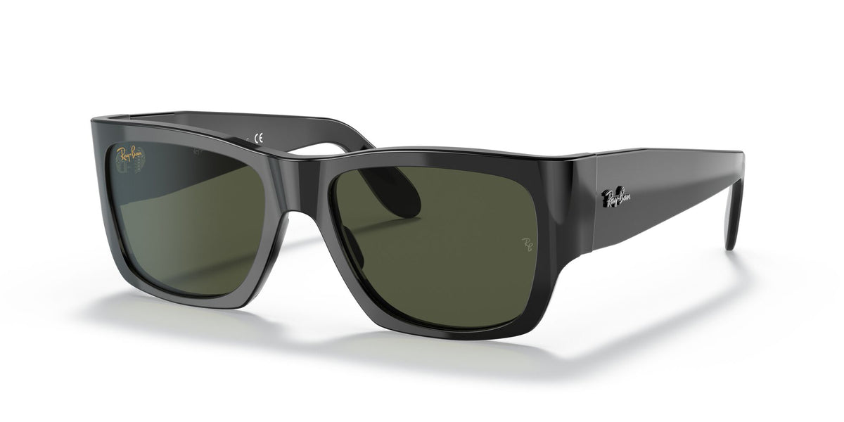Ray-Ban Wayfarer Nomad 0RB2187 901/31 54 Black/ Green 54 / Crystal / Acetate / Acetate