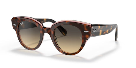 Ray-Ban Roundabout 0RB2192 1324BG 47 Havana On Transparent Pink/ Brown/Blue Gradient 47 / Crystal / Acetate / Acetate