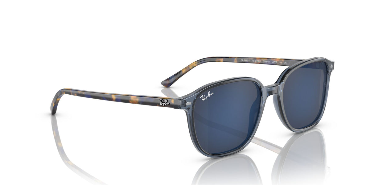RB 2193F Ray-Ban Leonard Transparent Dark Blue / Blue 55 55 / Crystal / Acetate / Acetate