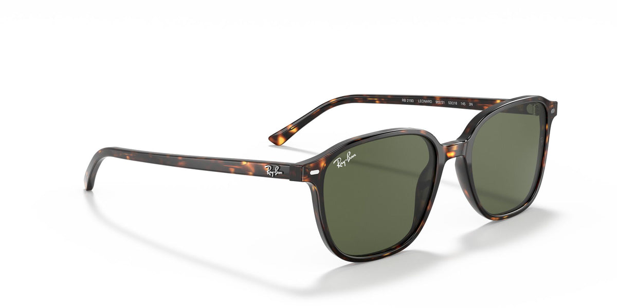 Ray-Ban Leonard 0RB2193 902/31 55 Tortoise/ Green 55 / Crystal / Acetate / Acetate