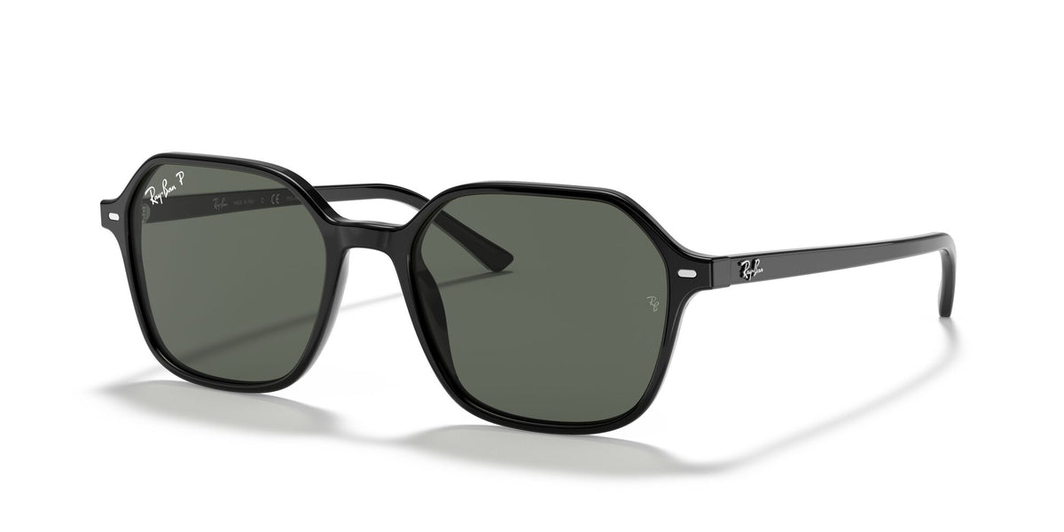 RB 2194 Ray-Ban John Black / Polarised Green Classic G-15 51 51 / Crystal / Acetate / Acetate