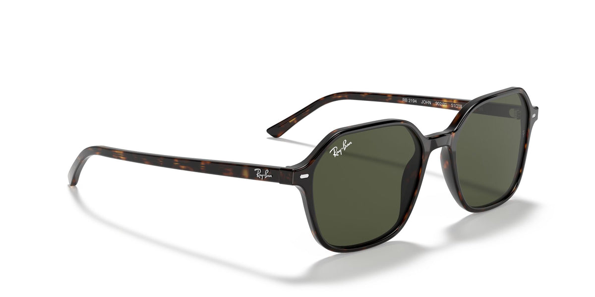 RB 2194 Ray-Ban John Tortoise / Green Classic G-15 51 51 / Crystal / Acetate / Acetate