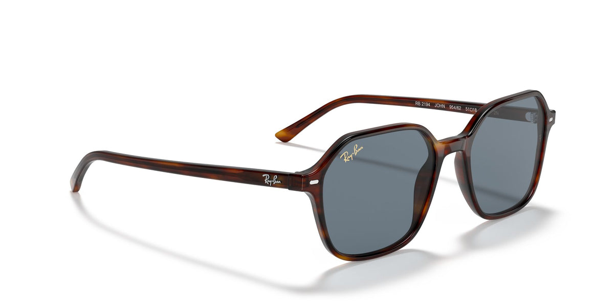 Ray-Ban John 0RB2194 954/62 53 Striped Havana/ Blue