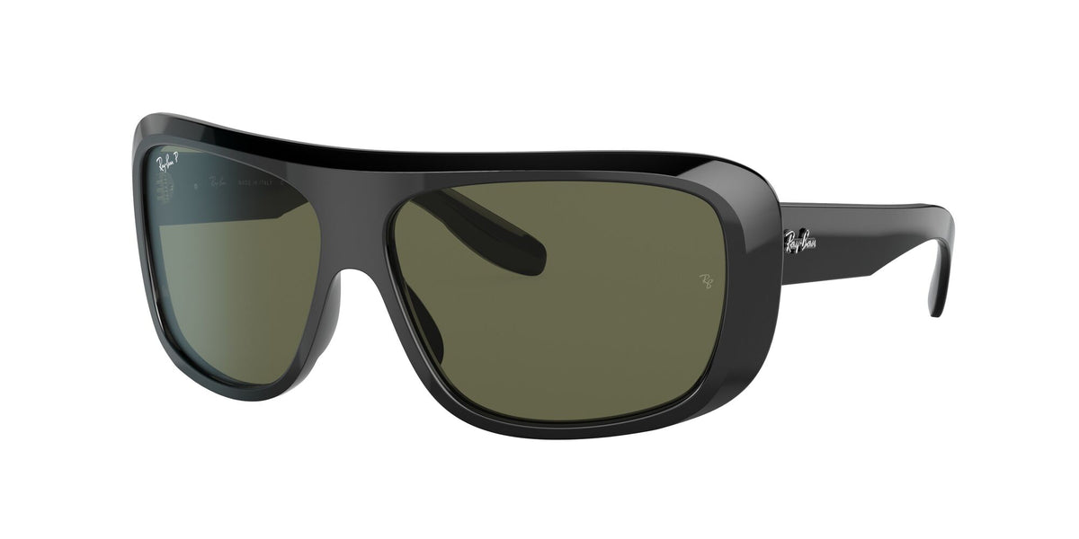 RB 2196 Ray-Ban Blair Black / Polarised Green Classic G-15 64 64 / Crystal / Acetate / Acetate