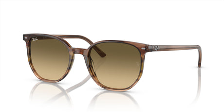Ray-Ban Elliot 0RB2197 13920A 54 Striped Brown & Green/ Brown Black