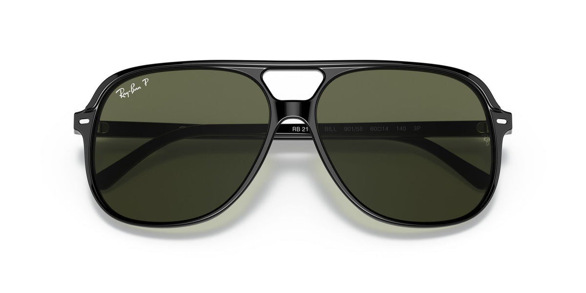 Ray-Ban Bill 0RB2198 901/58 56 Black/ Green 56 / Crystal / Acetate / Acetate