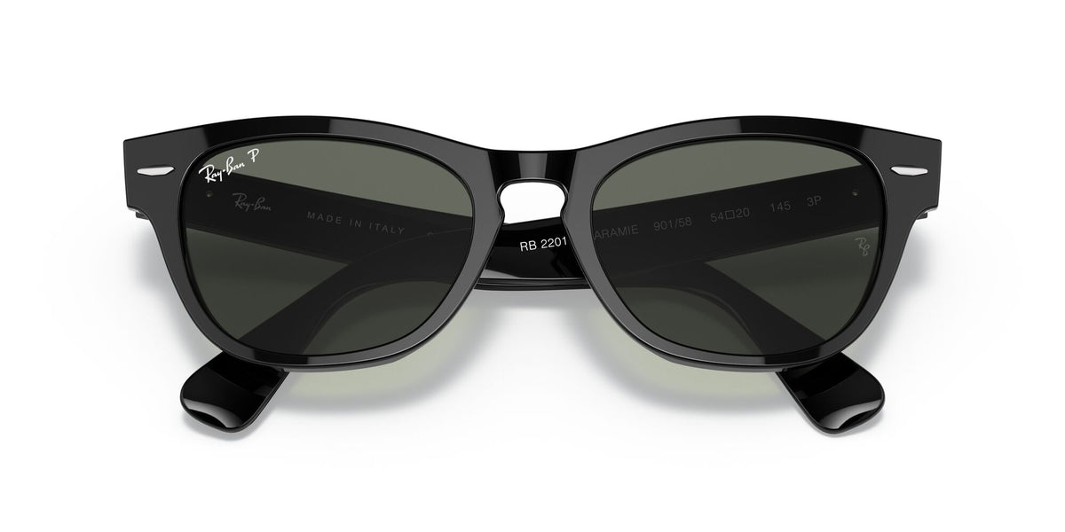 RB 2201 Ray-Ban Laramie Black / Polarised Green Classic G-15 54 54 / Crystal / Acetate / Acetate